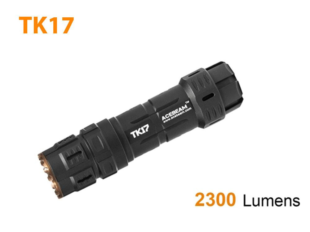 ** 2300 Lumens ** Acebeam TK17 - Only 83mm long - Gold plated switch and clip - True Talon