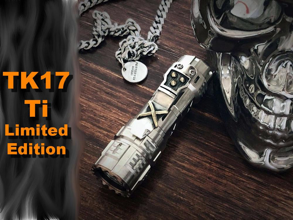 ** UNDER COST PRICE FLASH SALE ** Acebeam TK17 TITANIUM - LIMITED EDITION WITH CUSTOM SILVER CLIP - 2300 LUMEMS - True Talon