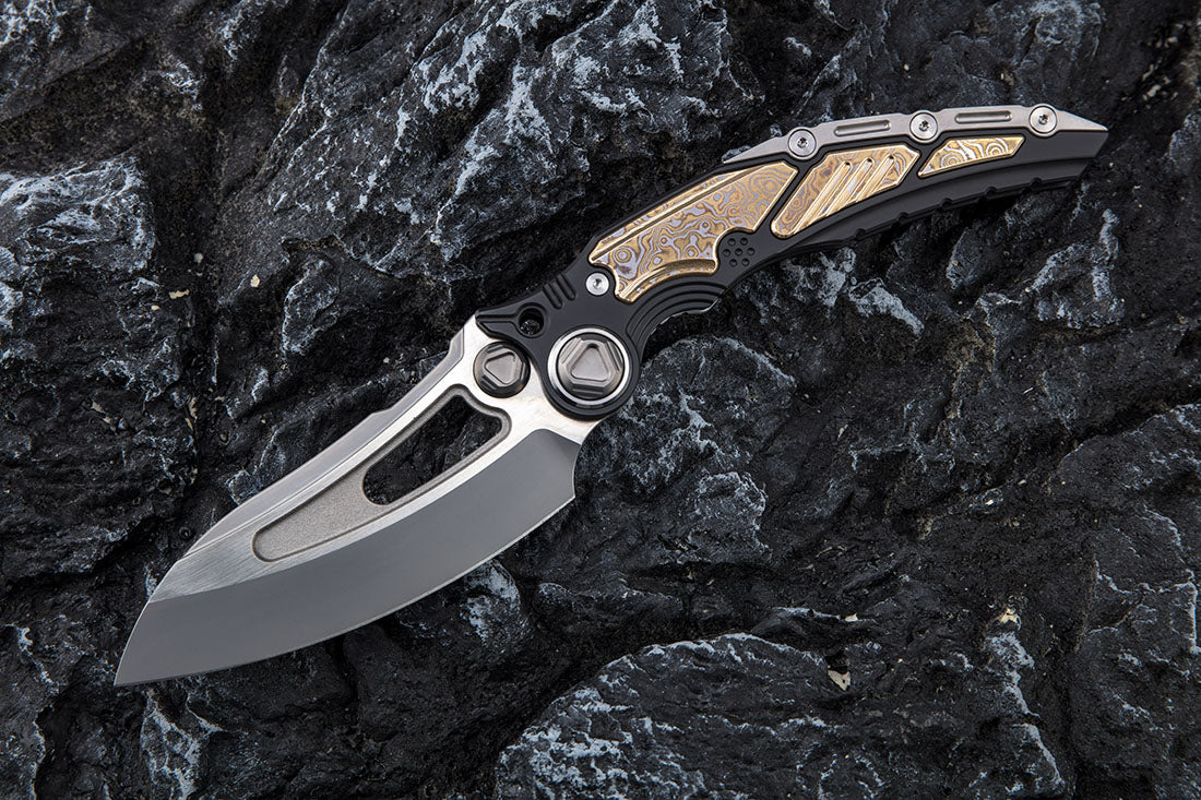 MAXACE TITANIS - 4.8 inch M390 Blade - MIDNIGHT CAT DESIGN