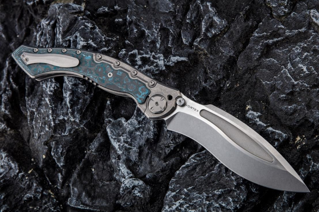 # ** BACK AGAIN ** MAXACE VORTEX - 5.4 INCH M390 Blade - MIDNIGHT CAT DESIGN
