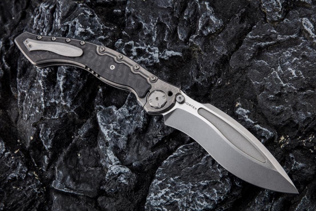 # ** BACK AGAIN ** MAXACE VORTEX - 5.4 INCH M390 Blade - MIDNIGHT CAT DESIGN