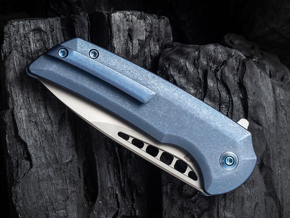 WE Knives - WE054BL MINI MALICE - 20CV Blade - Button Lock - Ferrum Forge Design