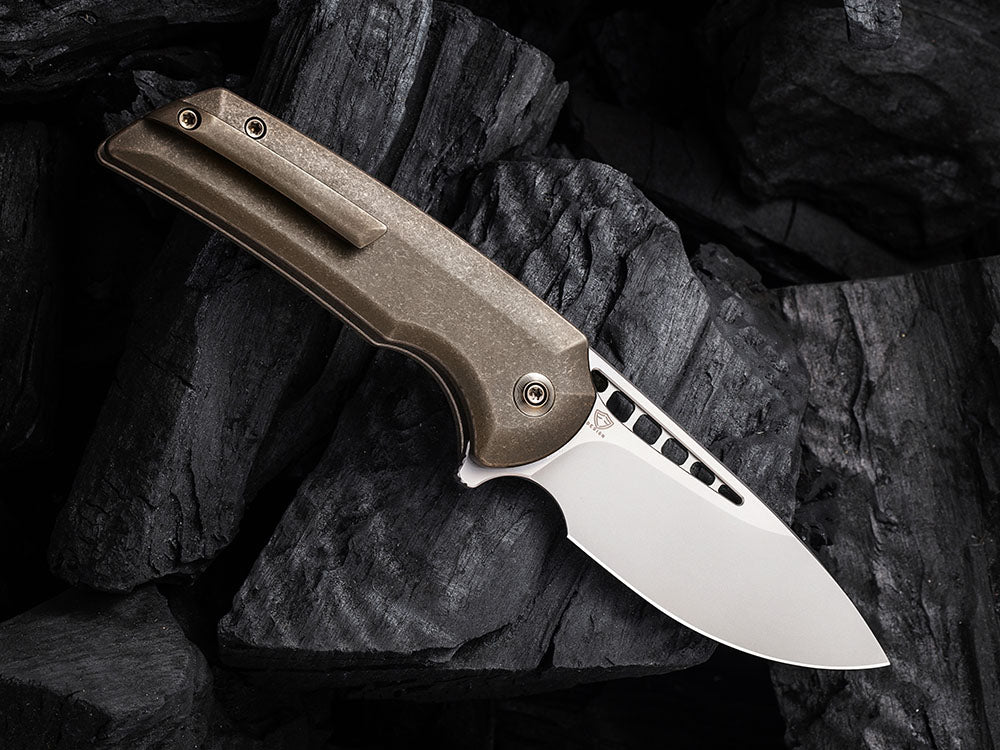 WE Knives - WE054BL MINI MALICE - 20CV Blade - Button Lock - Ferrum Forge Design