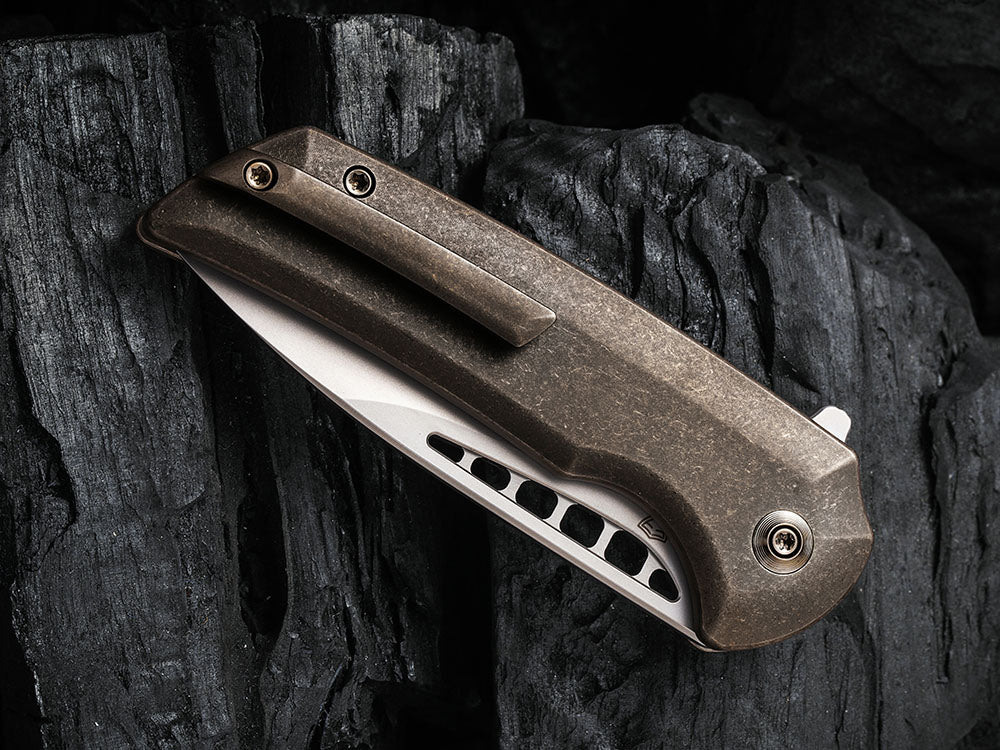 WE Knives - WE054BL MINI MALICE - 20CV Blade - Button Lock - Ferrum Forge Design