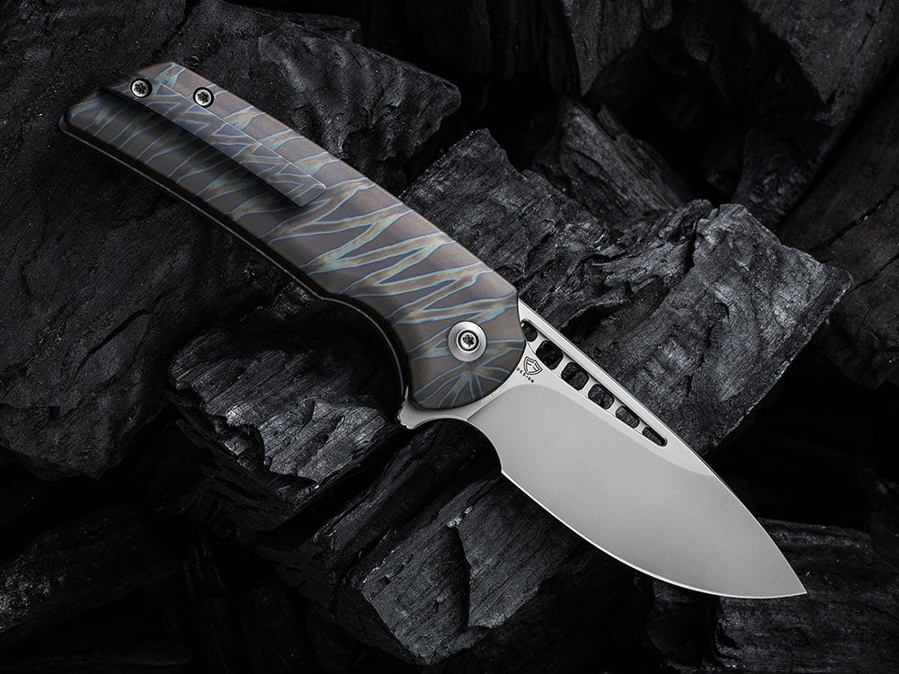 WE Knives - WE054BL MINI MALICE - 20CV Blade - Button Lock - Ferrum Forge Design
