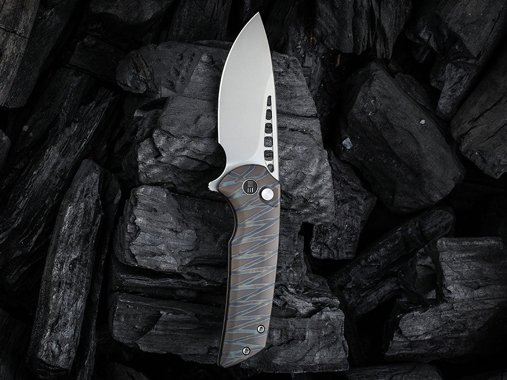 WE Knives - WE054BL MINI MALICE - 20CV Blade - Button Lock - Ferrum Forge Design