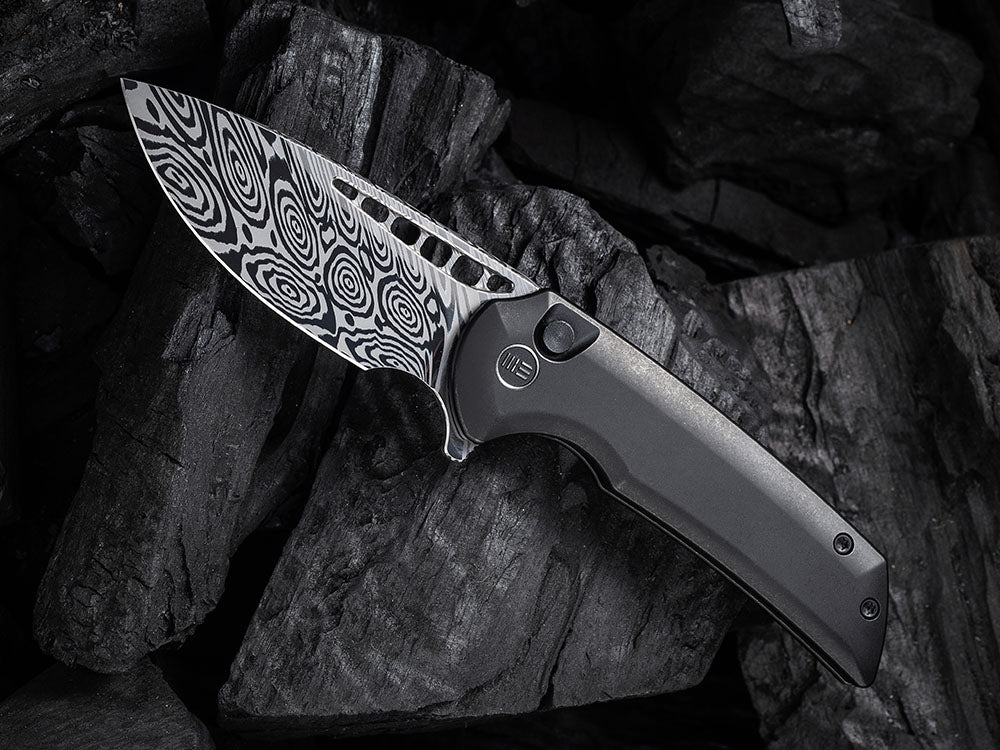 WE Knives - WE054BL MINI MALICE - 20CV Blade - Button Lock - Ferrum Forge Design