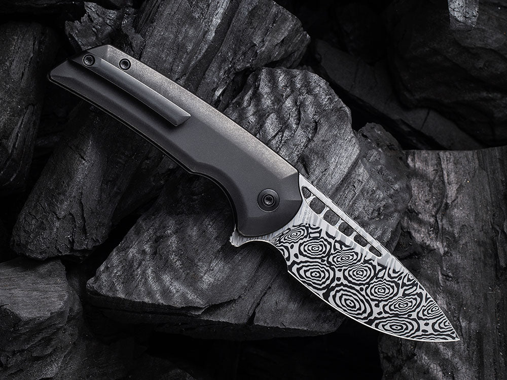 WE Knives - WE054BL MINI MALICE - 20CV Blade - Button Lock - Ferrum Forge Design