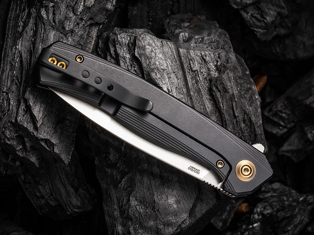 # ** ALMOST GONE ** WE Knife - WE20015 SEER - HAND RUBBED 20CV Blade - Titanium Handle - LIMITED EDITION