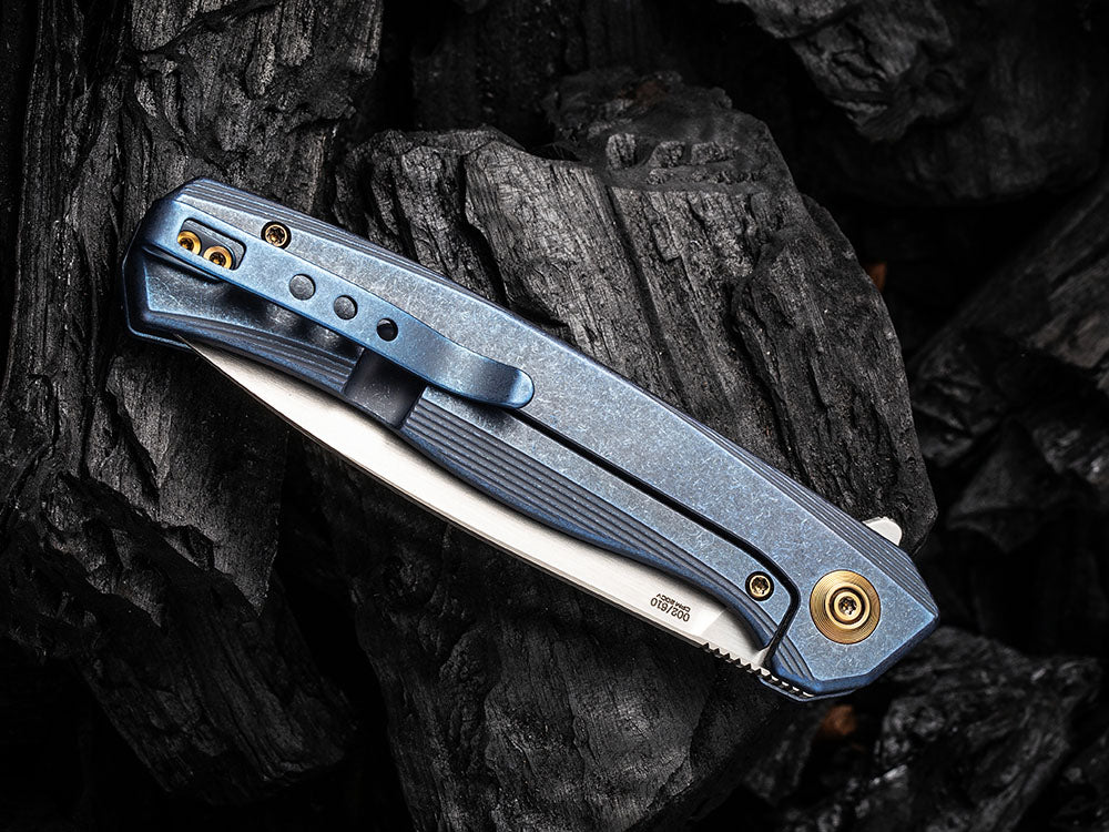 # ** ALMOST GONE ** WE Knife - WE20015 SEER - HAND RUBBED 20CV Blade - Titanium Handle - LIMITED EDITION