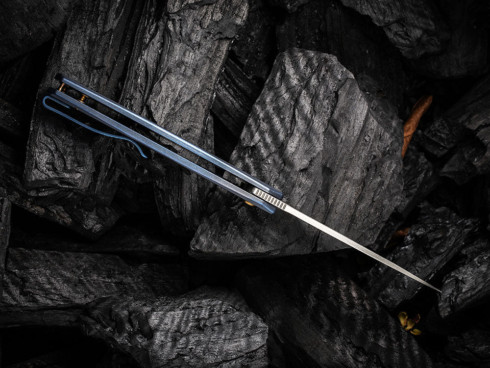 # ** ALMOST GONE ** WE Knife - WE20015 SEER - HAND RUBBED 20CV Blade - Titanium Handle - LIMITED EDITION