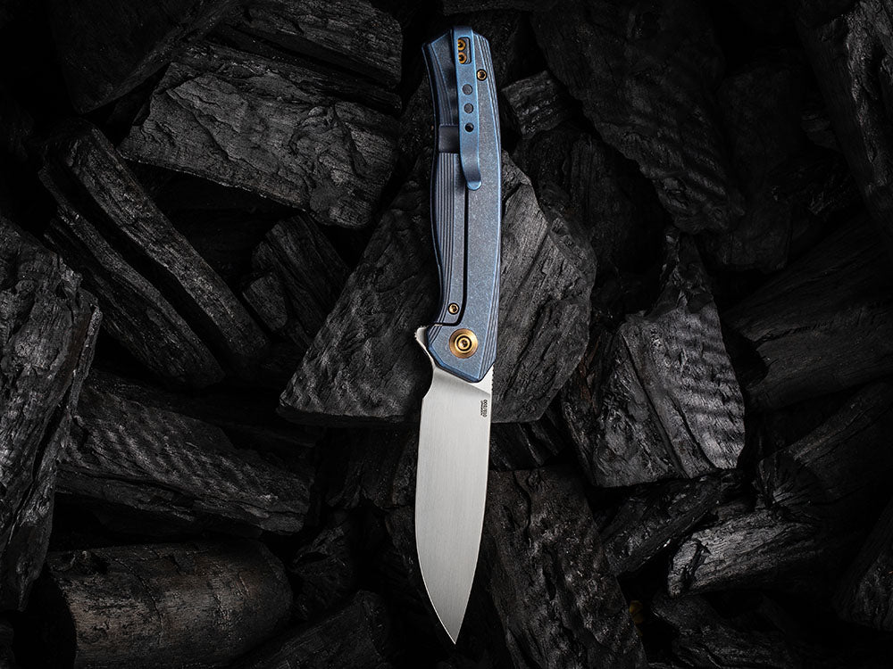# ** ALMOST GONE ** WE Knife - WE20015 SEER - HAND RUBBED 20CV Blade - Titanium Handle - LIMITED EDITION
