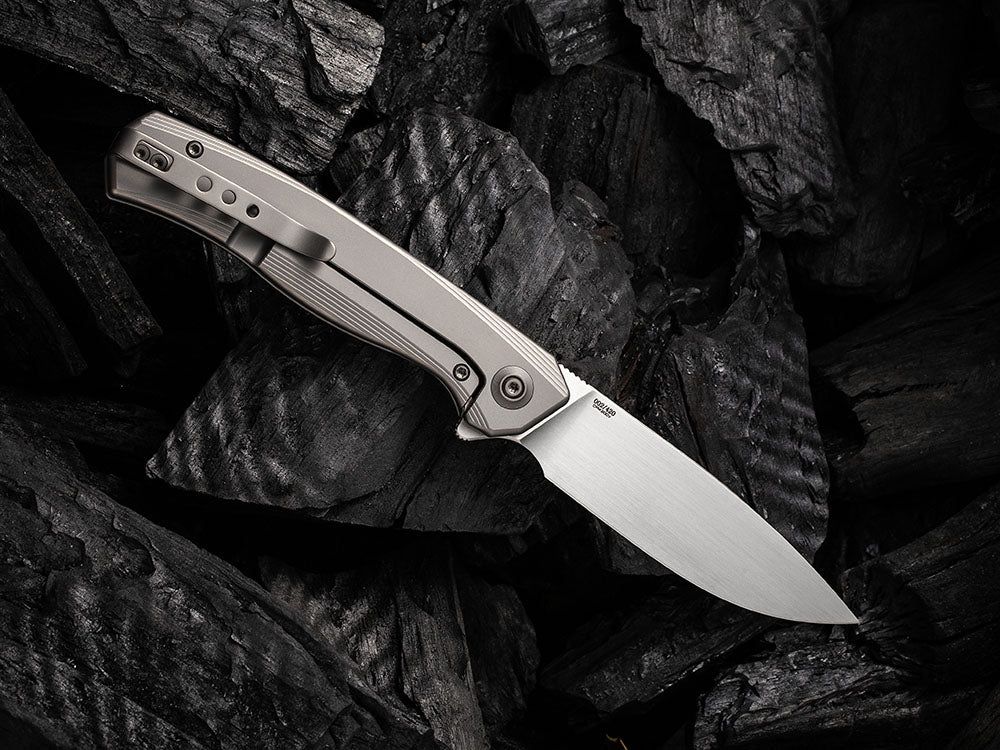 # ** ALMOST GONE ** WE Knife - WE20015 SEER - HAND RUBBED 20CV Blade - Titanium Handle - LIMITED EDITION