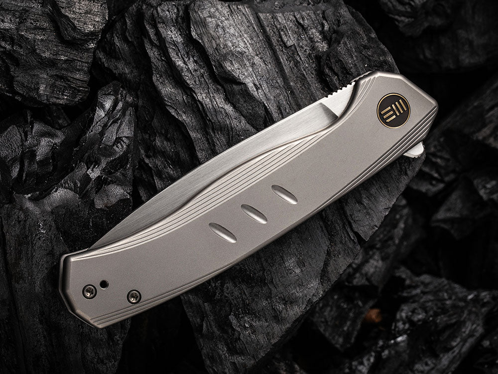 # ** ALMOST GONE ** WE Knife - WE20015 SEER - HAND RUBBED 20CV Blade - Titanium Handle - LIMITED EDITION