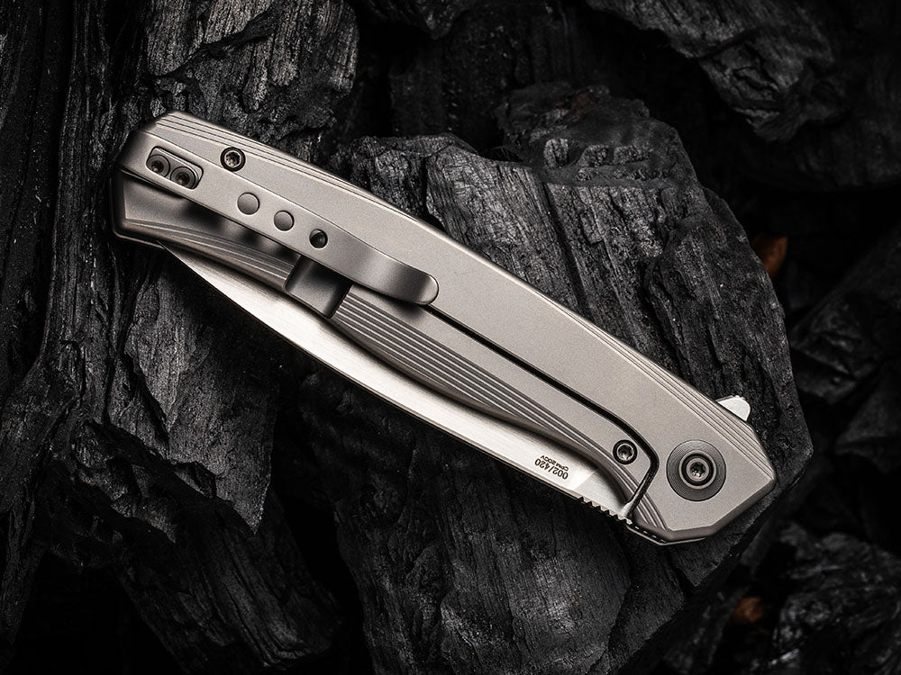 # ** ALMOST GONE ** WE Knife - WE20015 SEER - HAND RUBBED 20CV Blade - Titanium Handle - LIMITED EDITION