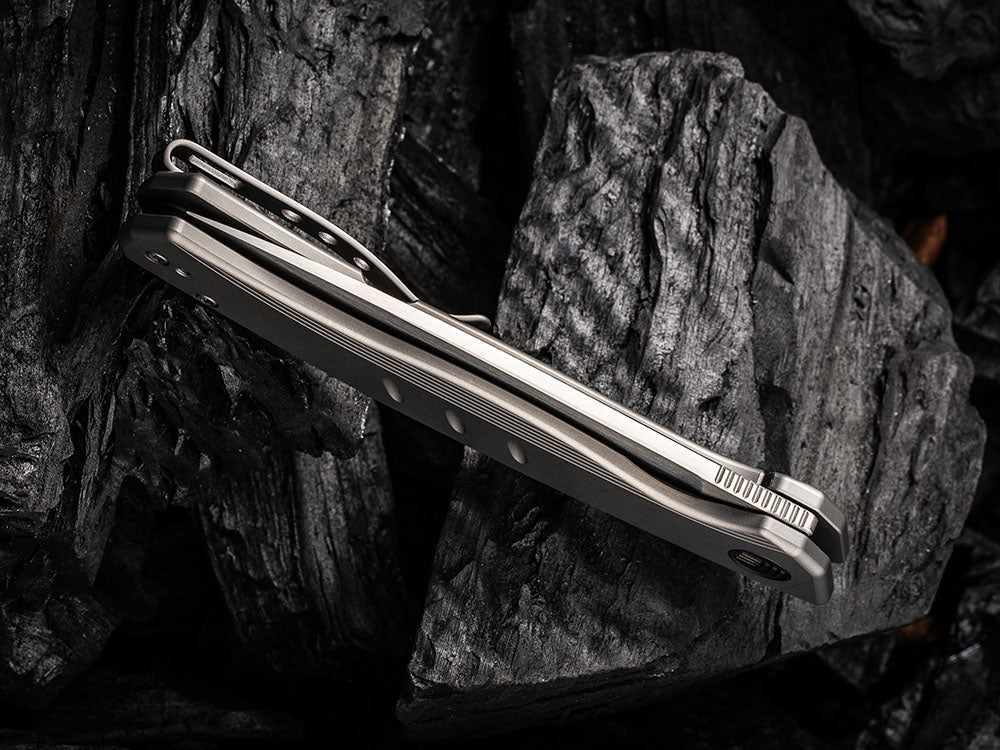 # ** ALMOST GONE ** WE Knife - WE20015 SEER - HAND RUBBED 20CV Blade - Titanium Handle - LIMITED EDITION