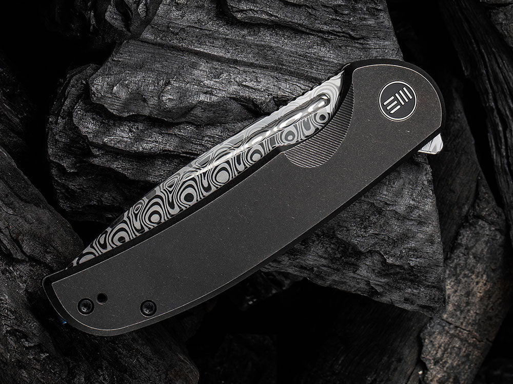# ** HERE NOW ** WE Knife - WE20061B-BEACON - DAMASTEEL BLADE- Titanium Handle