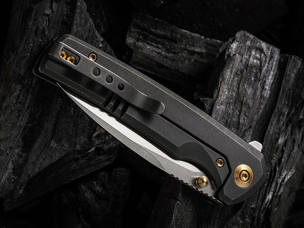 WE Knife WE21014C SUBJUGATOR - 20CV or DAMASTEEL BLADE - Titanium Handle