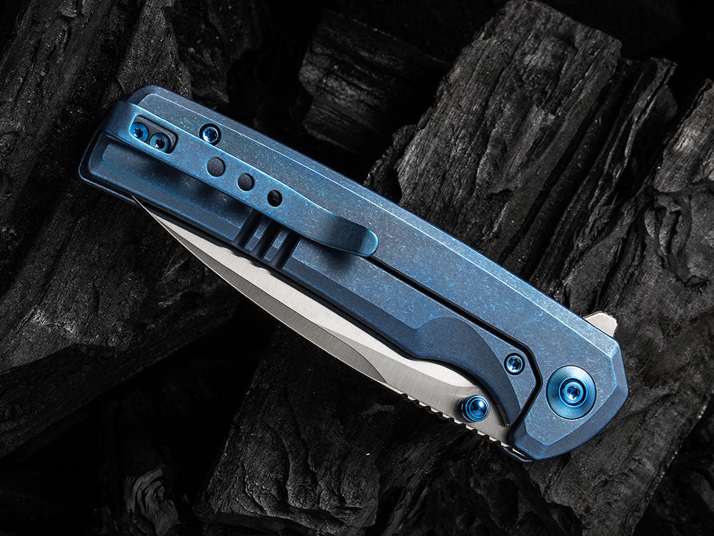 WE Knife WE21014C SUBJUGATOR - 20CV or DAMASTEEL BLADE - Titanium Handle