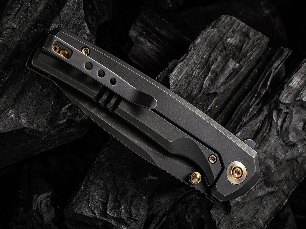 WE Knife WE21014C SUBJUGATOR - 20CV or DAMASTEEL BLADE - Titanium Handle