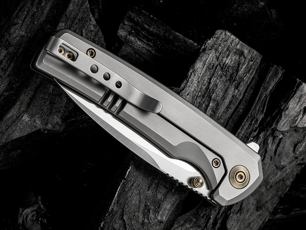 WE Knife WE21014C SUBJUGATOR - 20CV or DAMASTEEL BLADE - Titanium Handle