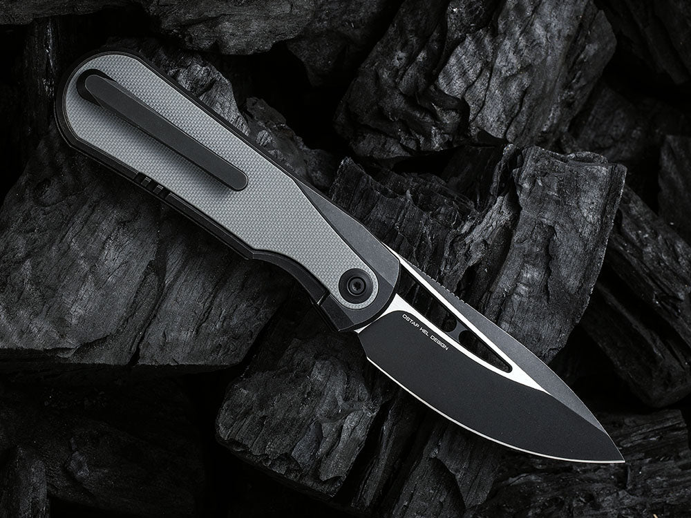 # ** HERE NOW ** WE Knife WE-WE21033 - BALOO - 20CV or Damasteel Blade - CARBON FIBER HANDLE - OSTAP HEL DESIGN