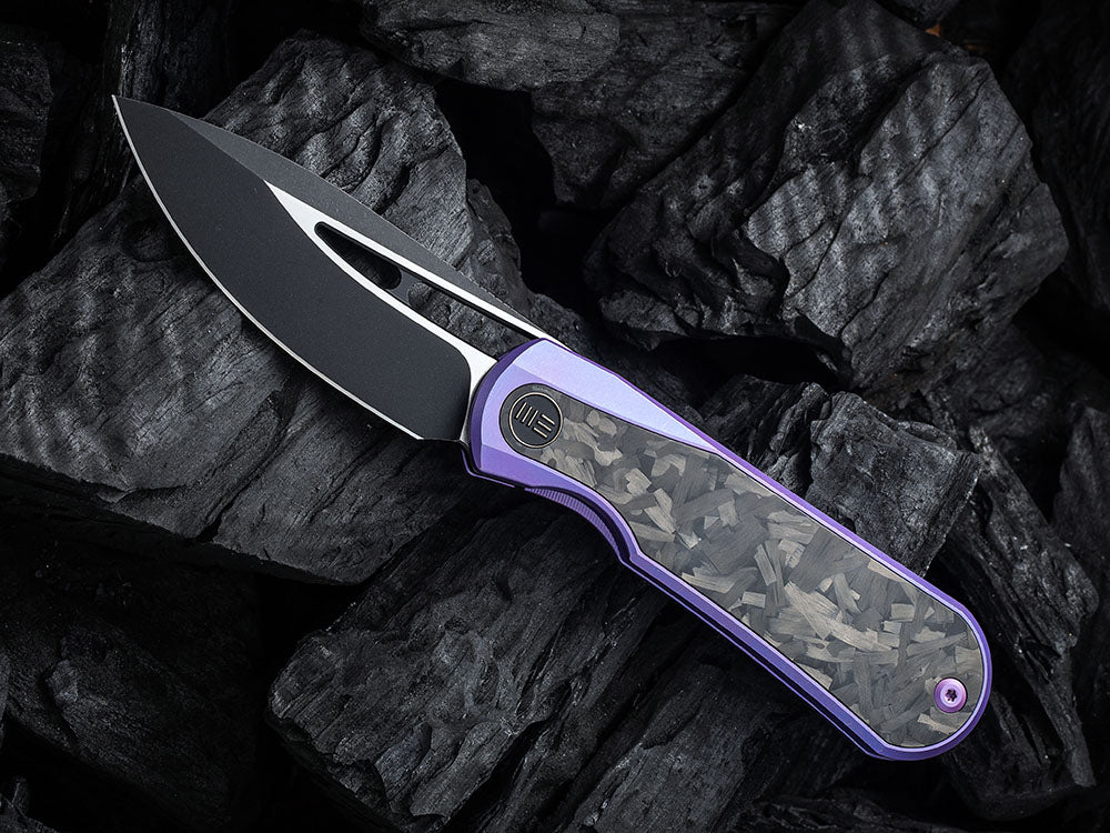 # ** HERE NOW ** WE Knife WE-WE21033 - BALOO - 20CV or Damasteel Blade - CARBON FIBER HANDLE - OSTAP HEL DESIGN