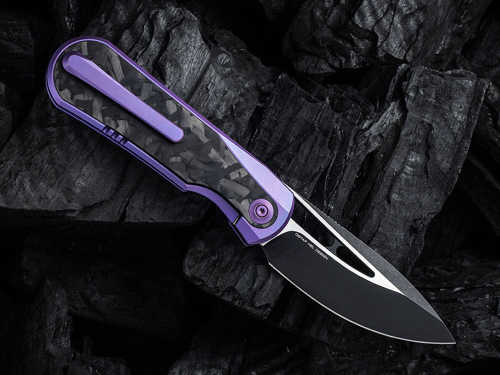 # ** HERE NOW ** WE Knife WE-WE21033 - BALOO - 20CV or Damasteel Blade - CARBON FIBER HANDLE - OSTAP HEL DESIGN