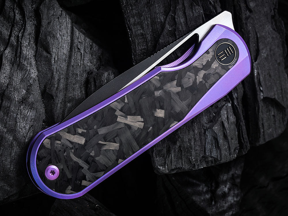 # ** HERE NOW ** WE Knife WE-WE21033 - BALOO - 20CV or Damasteel Blade - CARBON FIBER HANDLE - OSTAP HEL DESIGN