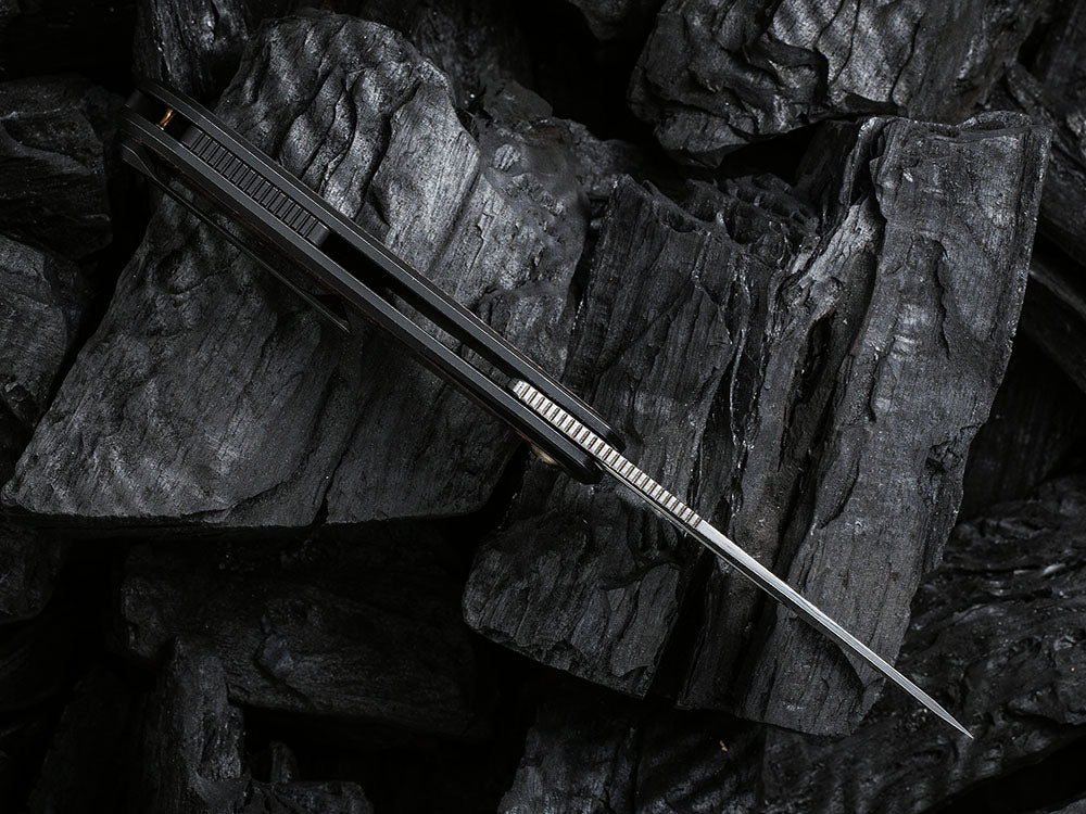 # ** HERE NOW ** WE Knife WE-WE21033 - BALOO - 20CV or Damasteel Blade - CARBON FIBER HANDLE - OSTAP HEL DESIGN