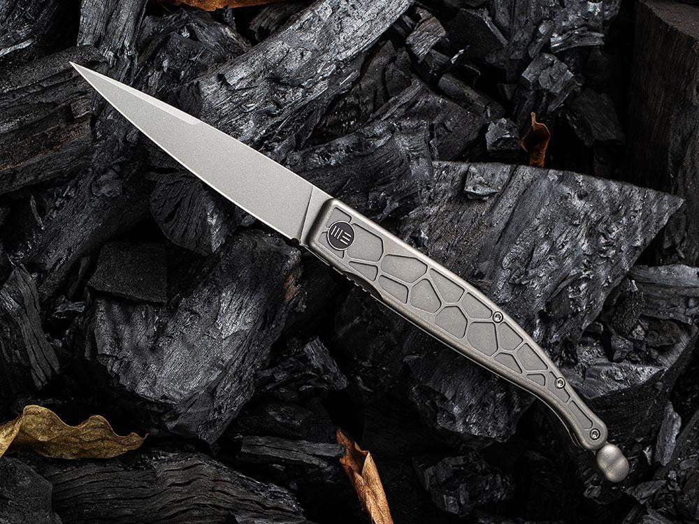 ** HERE NOW ** - WE KNIVES - 2008 ROMAN - S35VN Blade - Titanium Handle - Front Flipper - True Talon