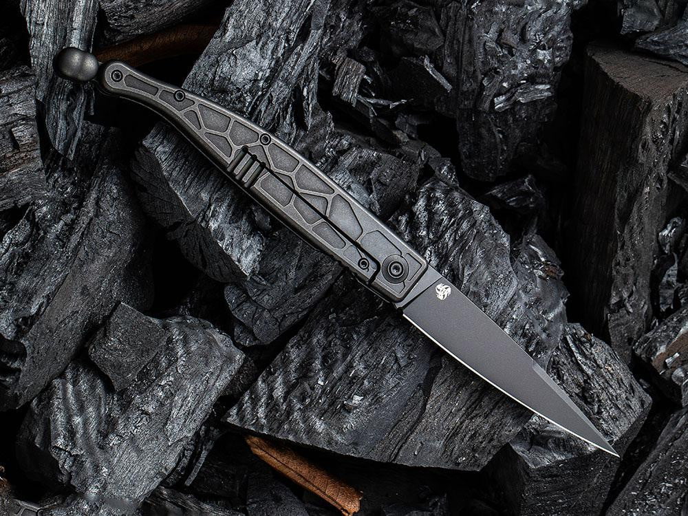 ** HERE NOW ** - WE KNIVES - 2008 ROMAN - S35VN Blade - Titanium Handle - Front Flipper - True Talon