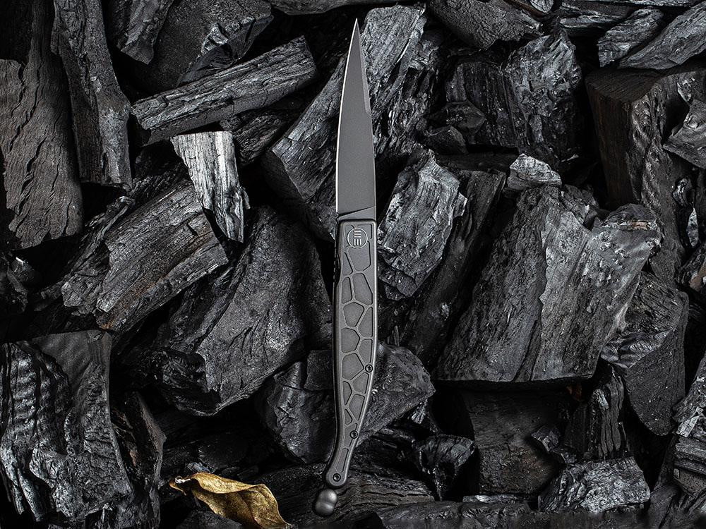 ** HERE NOW ** - WE KNIVES - 2008 ROMAN - S35VN Blade - Titanium Handle - Front Flipper - True Talon