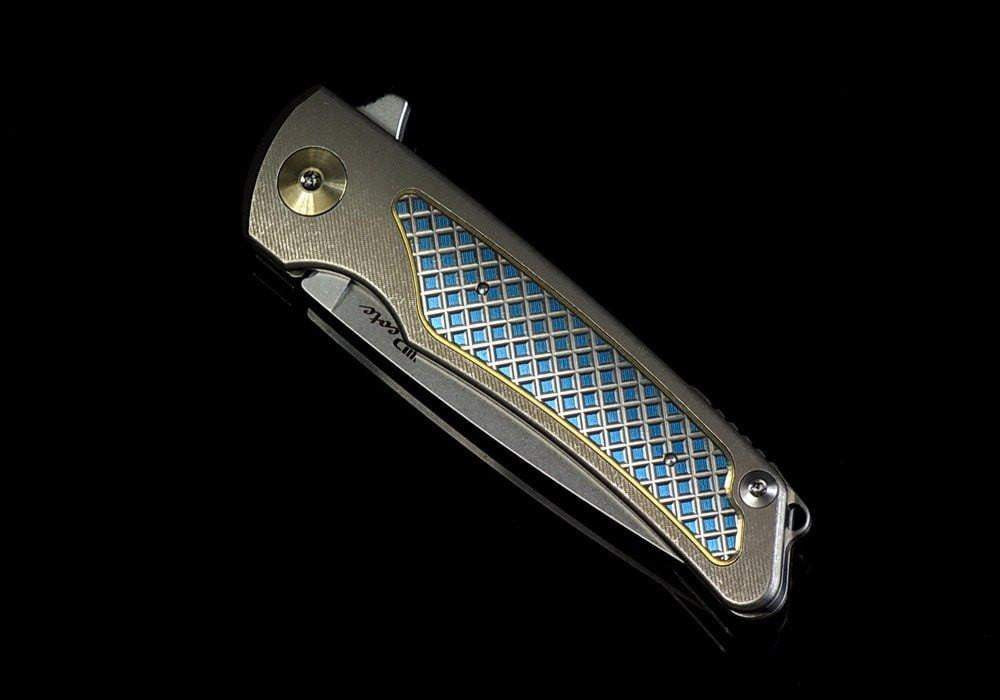 Reate Knives - Wave - M390 Blade - Blue Titanium handle - True Talon