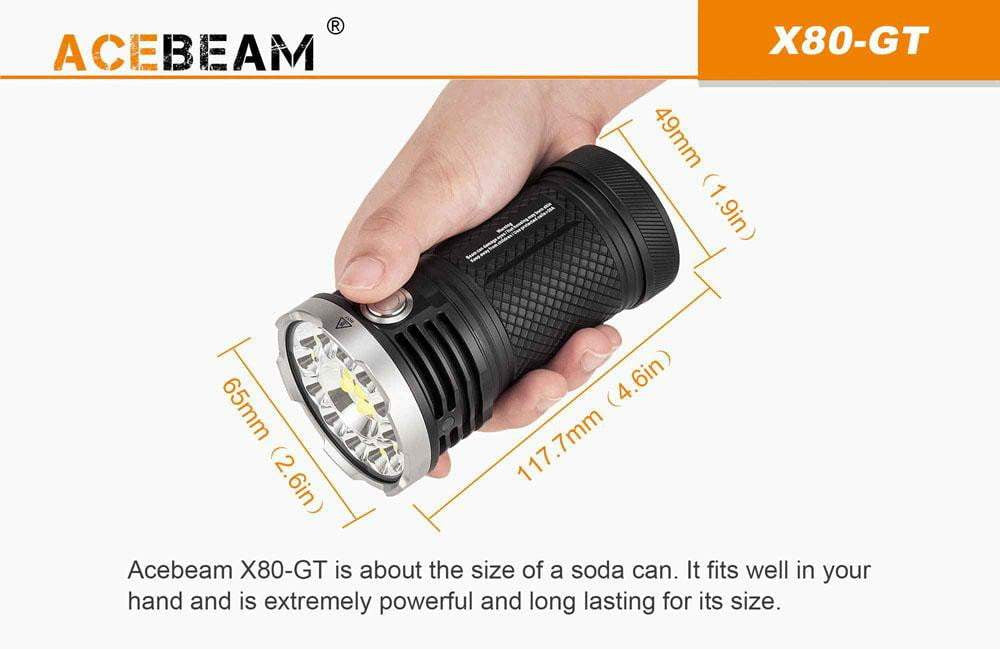 Acebeam X80GT - 32500 Lumens - inc. batteries - True Talon