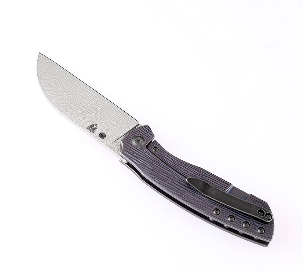 KANSEPT KNIVES - CONVICT K1023 - S35VN OR DAMASCUS BLADE - TITANIUM HANDLES - SHEEPDOG KNIVES DESIGN