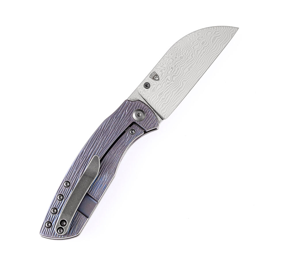 KANSEPT KNIVES - CONVICT K1023 - S35VN OR DAMASCUS BLADE - TITANIUM HANDLES - SHEEPDOG KNIVES DESIGN