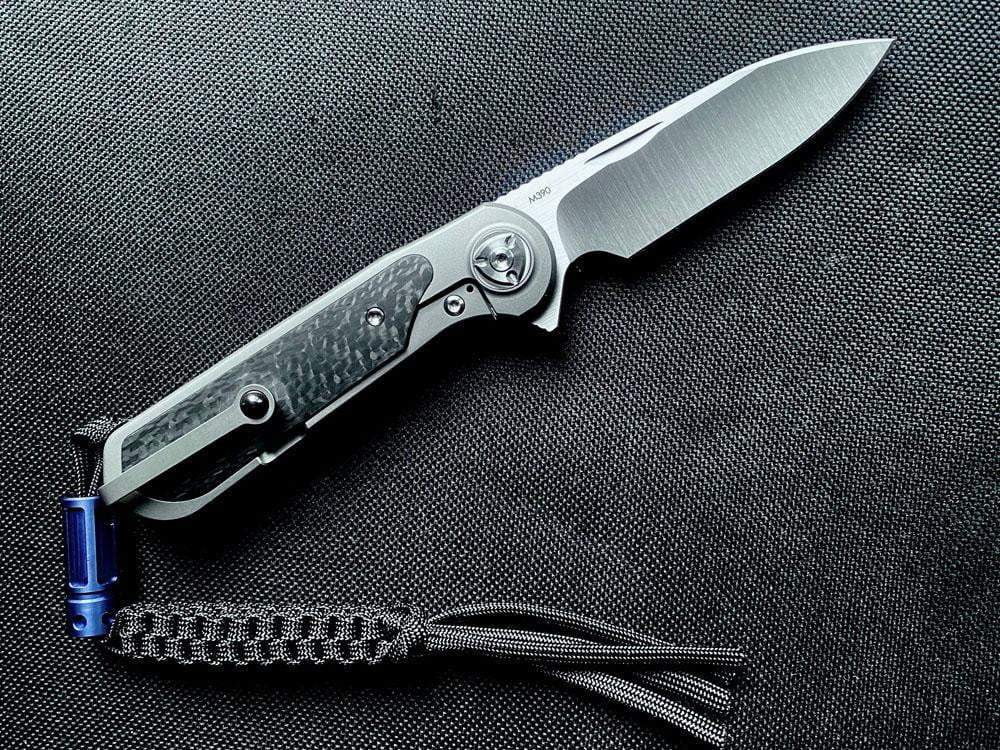 # ** ALMOST GONE ** Liong Mah - ZULU - M390 SPEAR POINT BLADE - CARBON FIBER INLAYS - True Talon