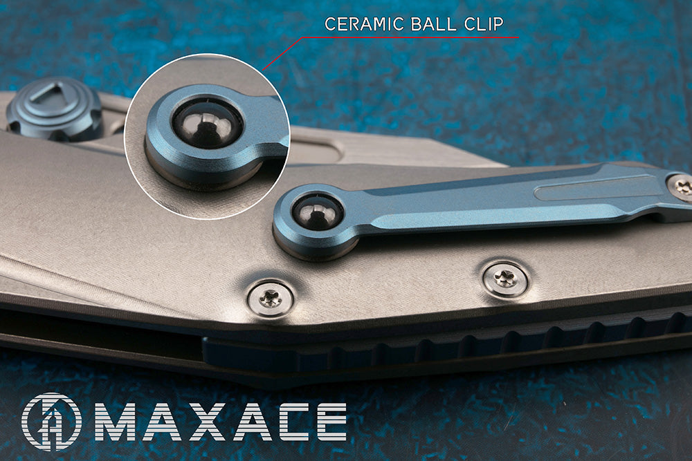 MAXACE BABYLON - M390 BLADE - BUTTON LOCK - MULTI ROW BEARINGS