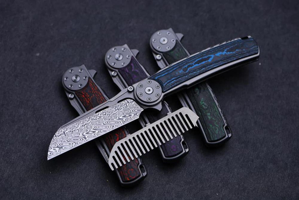 # ** ALMOST GONE ** Reate Knives - DAMASTEEL FAT J.A.C.K. 2.0 - FAT CARBON FIBER HANDLE - True Talon