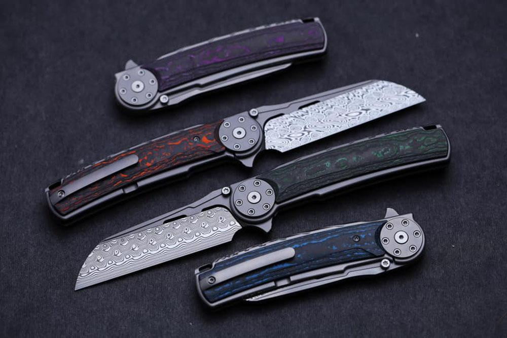 # ** ALMOST GONE ** Reate Knives - DAMASTEEL FAT J.A.C.K. 2.0 - FAT CARBON FIBER HANDLE - True Talon
