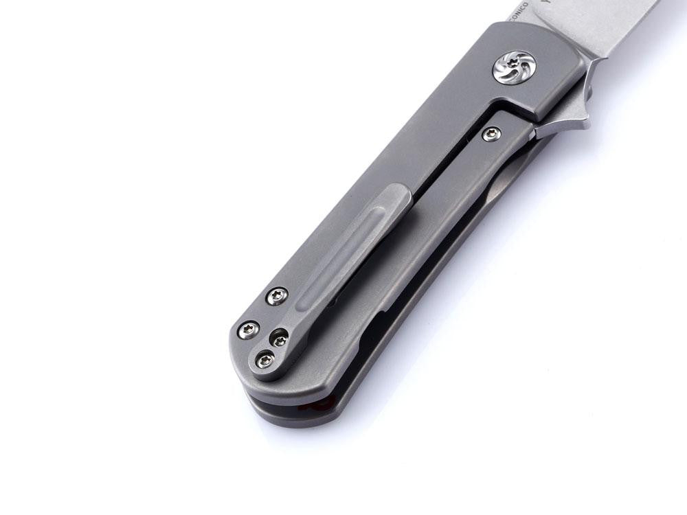 Kizer Ki3525 - YORKIE - S35VN Blade - Grey titanium handle - True Talon