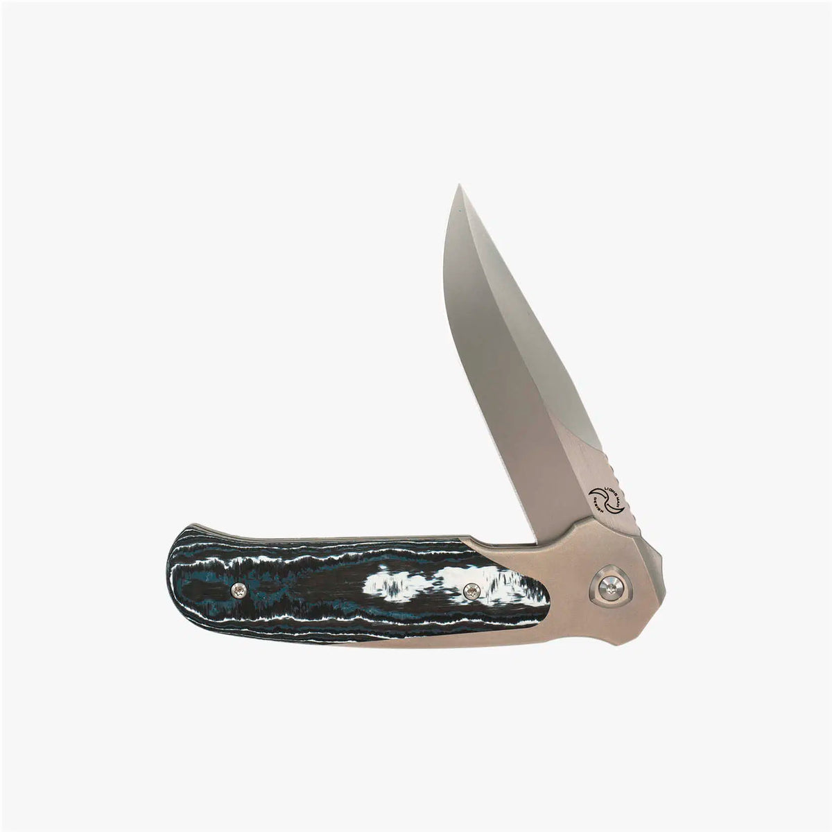 Liong Mah - Model 18 - S90V or Damasteel Blade - INTEGRAL TITANIUM HANDLE - FAT CARBON FIBER INLAYS