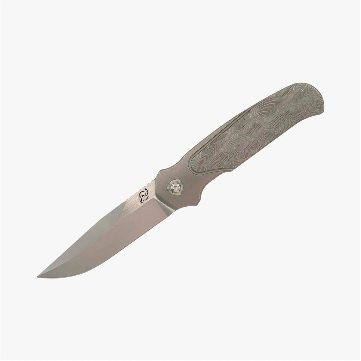 Liong Mah - Model 18 - S90V or Damasteel Blade - INTEGRAL TITANIUM HANDLE - FAT CARBON FIBER INLAYS