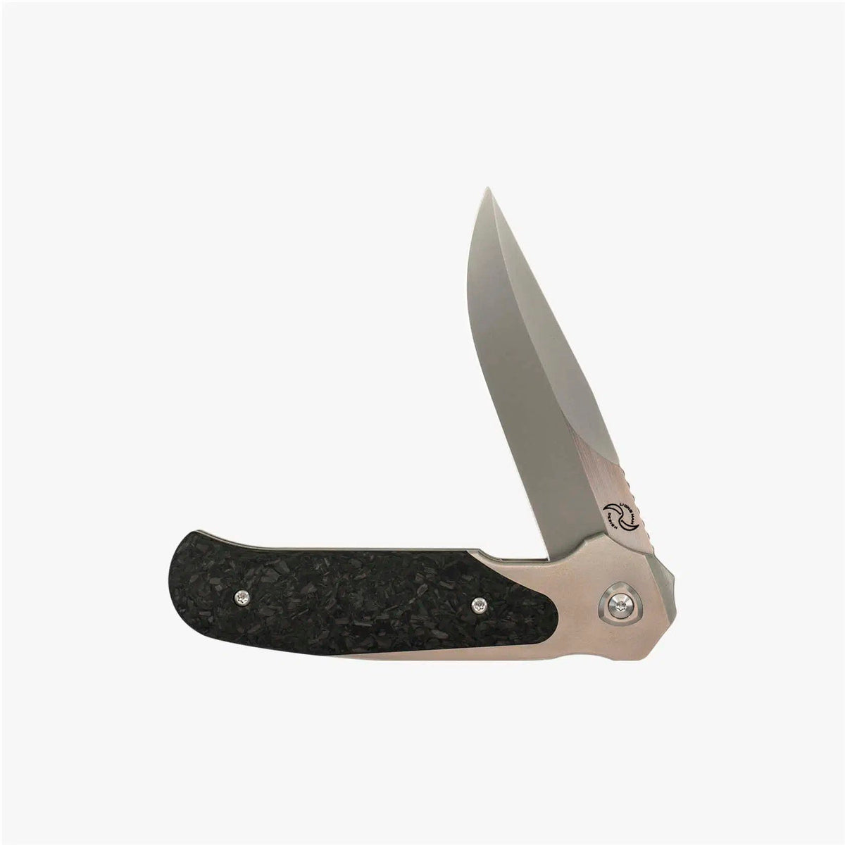 Liong Mah - Model 18 - S90V or Damasteel Blade - INTEGRAL TITANIUM HANDLE - FAT CARBON FIBER INLAYS