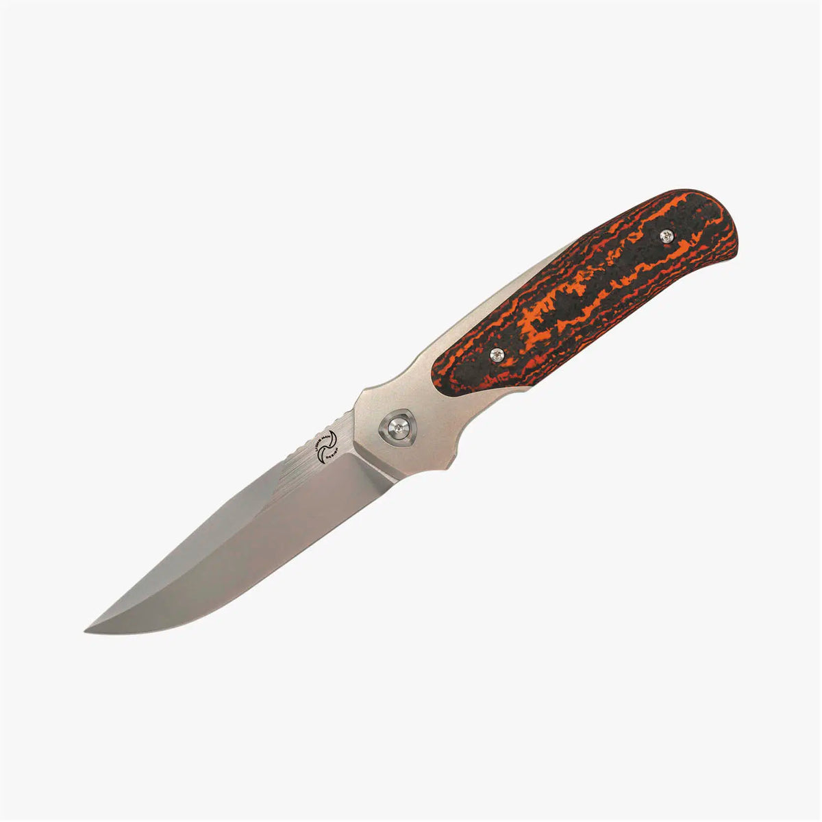 Liong Mah - Model 18 - S90V or Damasteel Blade - INTEGRAL TITANIUM HANDLE - FAT CARBON FIBER INLAYS