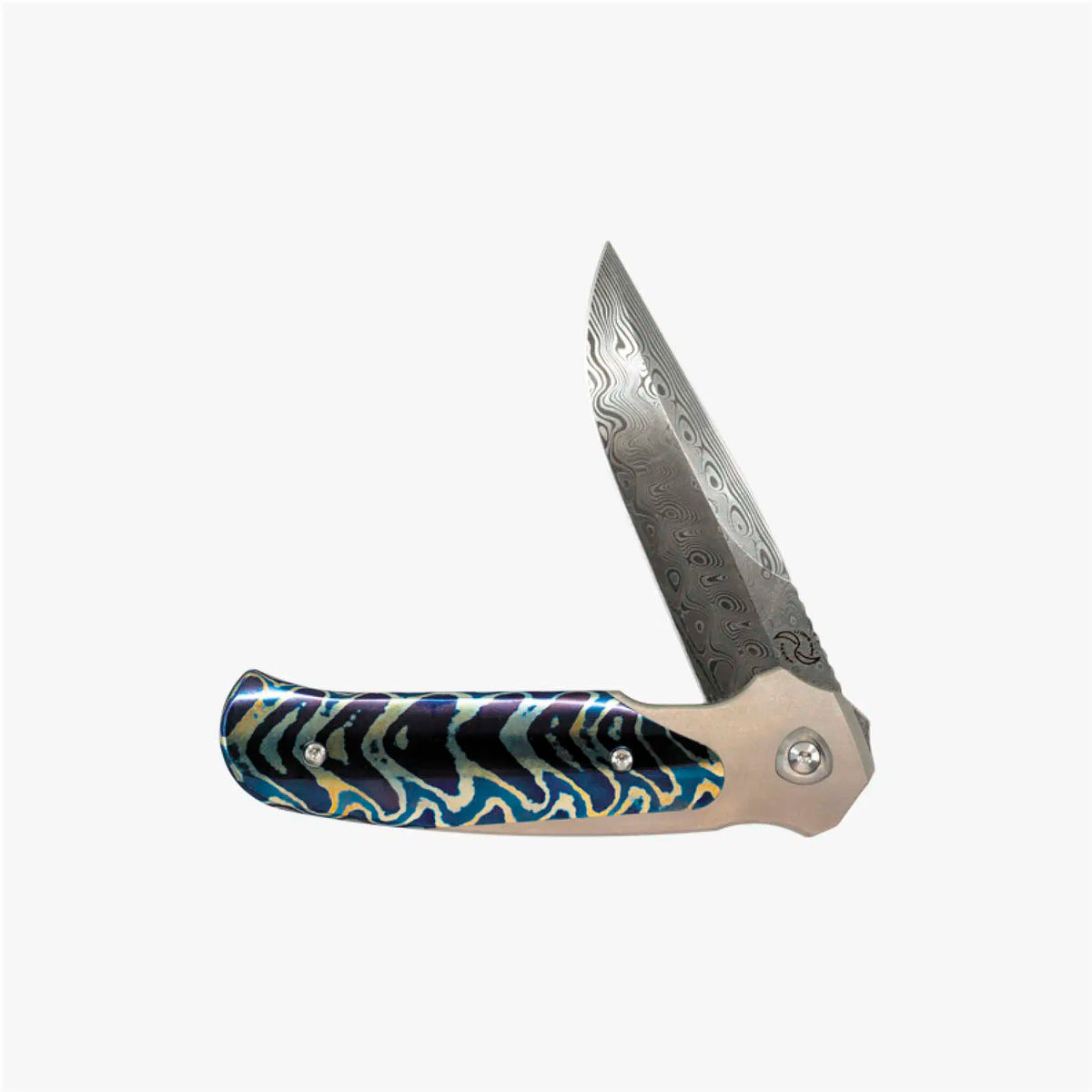 Liong Mah - Model 18 - S90V or Damasteel Blade - INTEGRAL TITANIUM HANDLE - FAT CARBON FIBER INLAYS