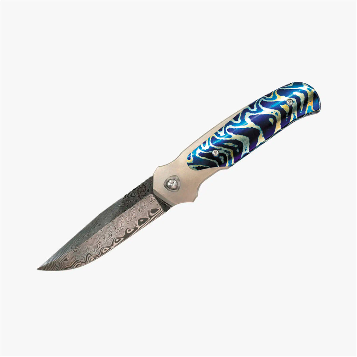 Liong Mah - Model 18 - S90V or Damasteel Blade - INTEGRAL TITANIUM HANDLE - FAT CARBON FIBER INLAYS