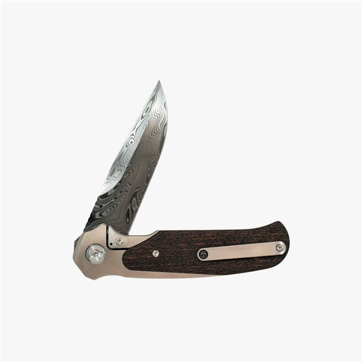 Liong Mah - Model 18 - S90V or Damasteel Blade - INTEGRAL TITANIUM HANDLE - FAT CARBON FIBER INLAYS