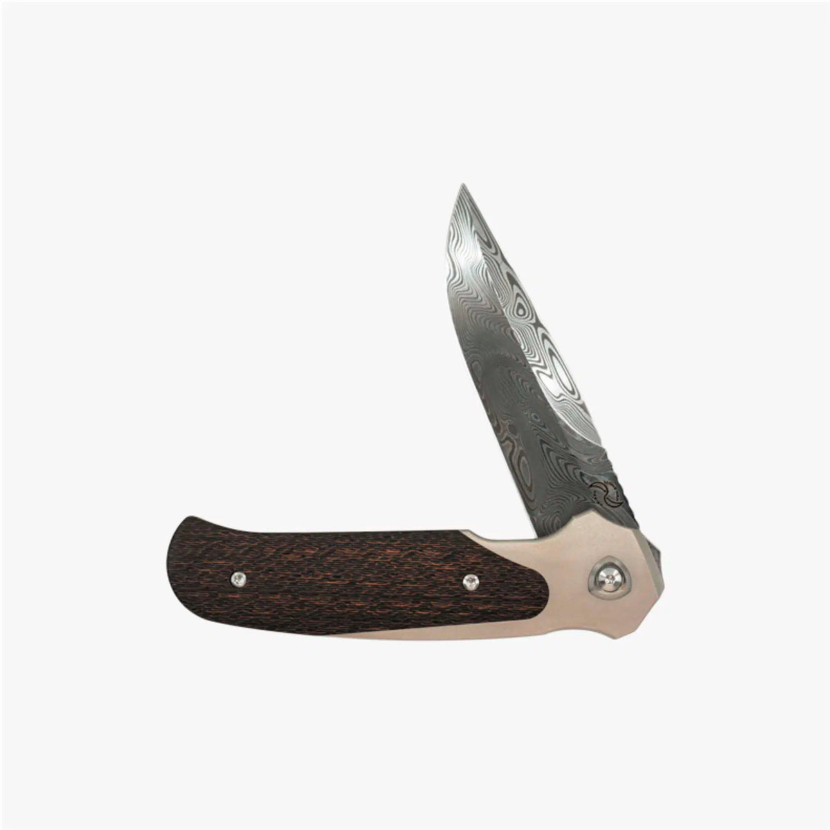 Liong Mah - Model 18 - S90V or Damasteel Blade - INTEGRAL TITANIUM HANDLE - FAT CARBON FIBER INLAYS
